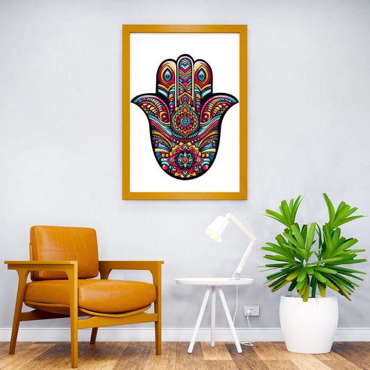 Hamsa pop art Asian Style Poster | Wall Art for Home & Office | High-Quality Print - High-Quality Visual Display