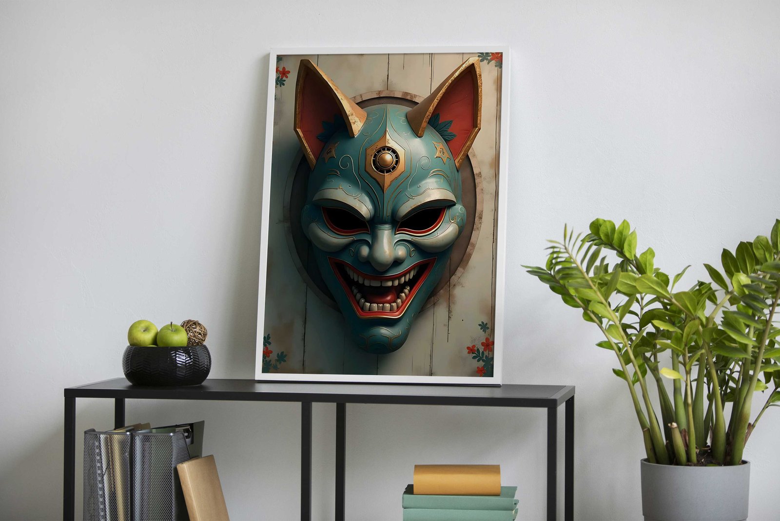 Hannya Oni Japanese Mask Asian Style Poster | Wall Art for Home & Office | High-Quality Print - High-Quality Visual Display