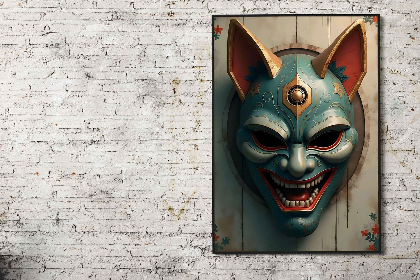Hannya Oni Japanese Mask Asian Style Poster | Wall Art for Home & Office | High-Quality Print - High-Quality Visual Display