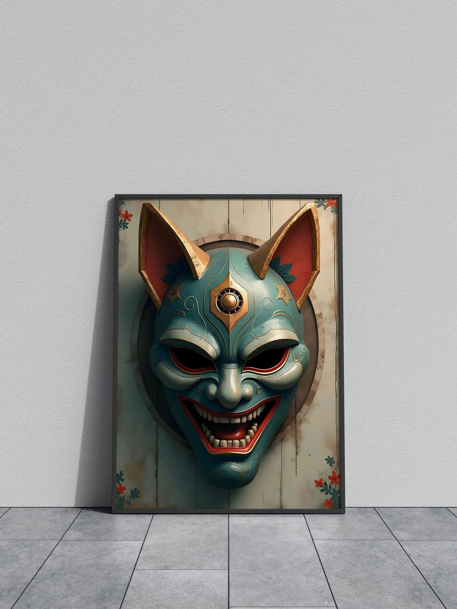 Hannya Oni Japanese Mask Asian Style Poster | Wall Art for Home & Office | High-Quality Print - High-Quality Visual Display