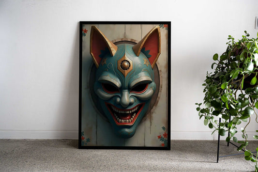 Hannya Oni Japanese Mask Asian Style Poster | Wall Art for Home & Office | High-Quality Print - High-Quality Visual Display
