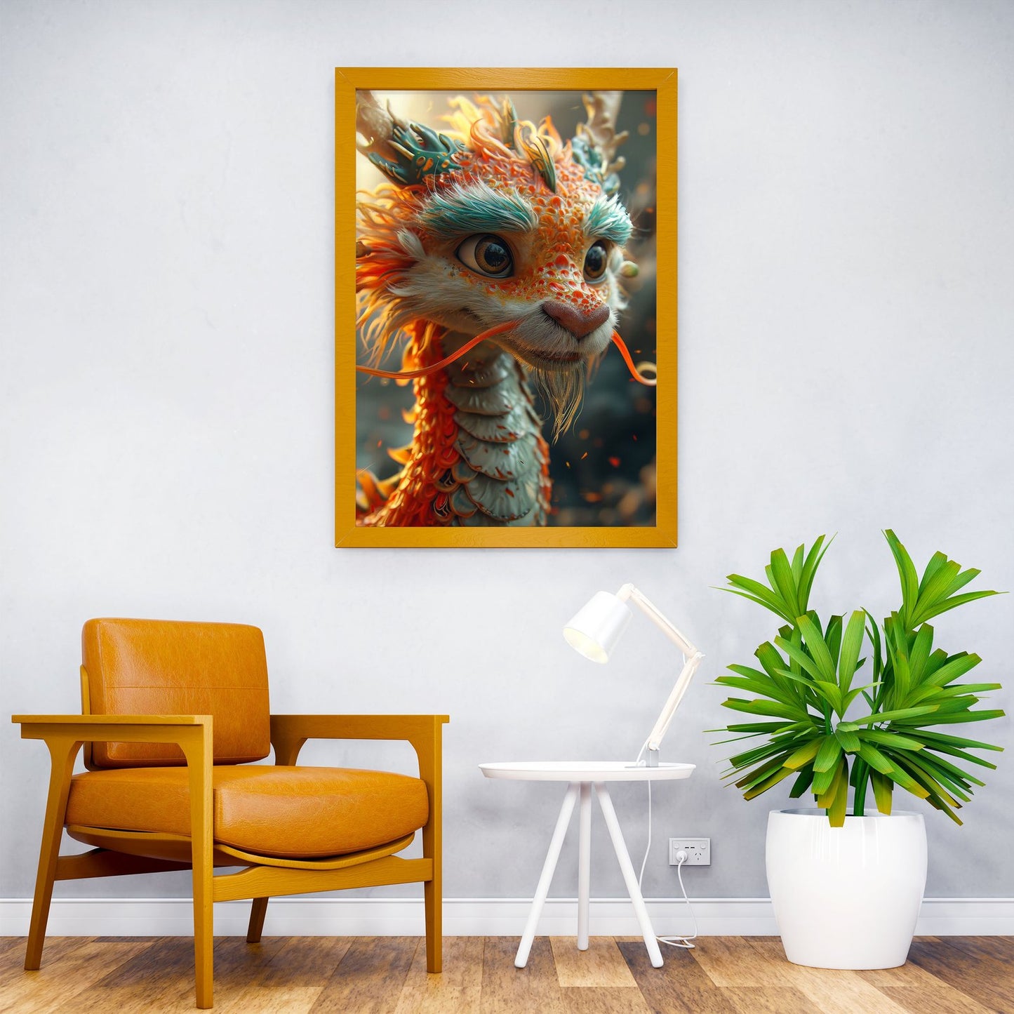 Happy New Year Dragon Asian Style Poster | Wall Art for Home & Office | High-Quality Print