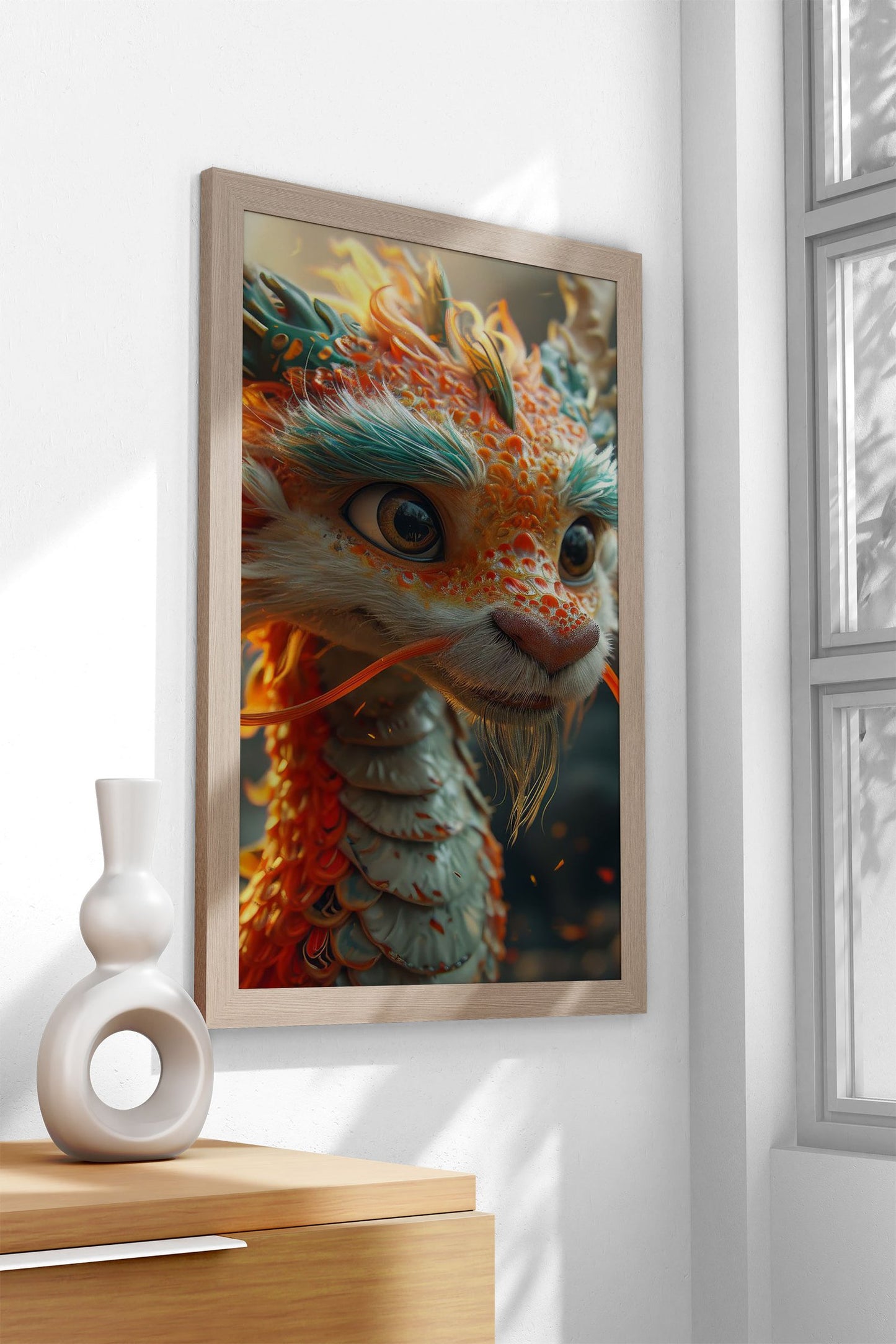 Happy New Year Dragon Asian Style Poster | Wall Art for Home & Office | High-Quality Print