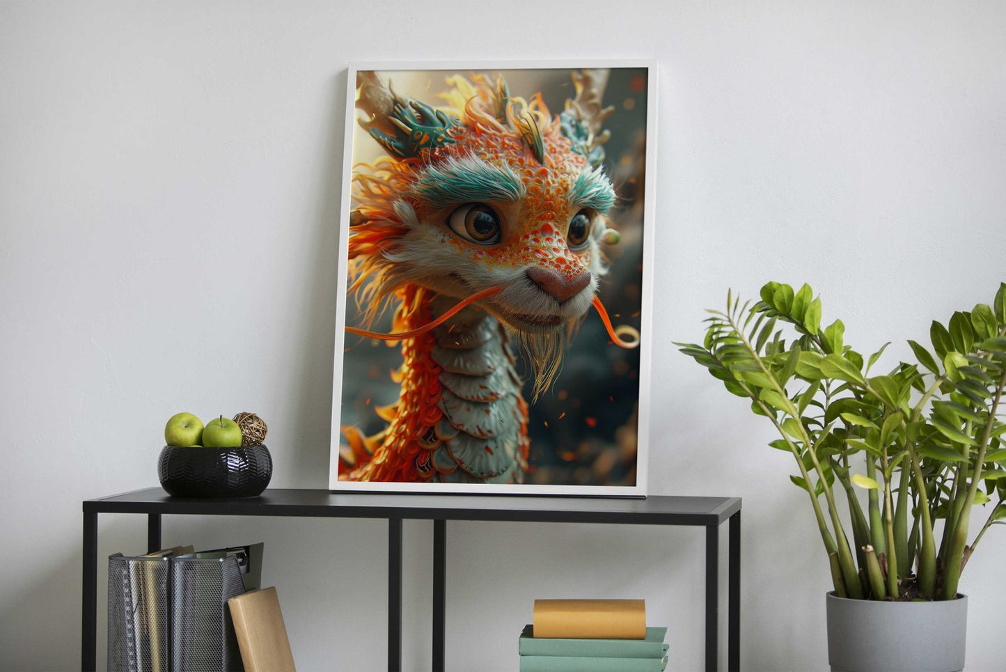 Happy New Year Dragon Asian Style Poster | Wall Art for Home & Office | High-Quality Print