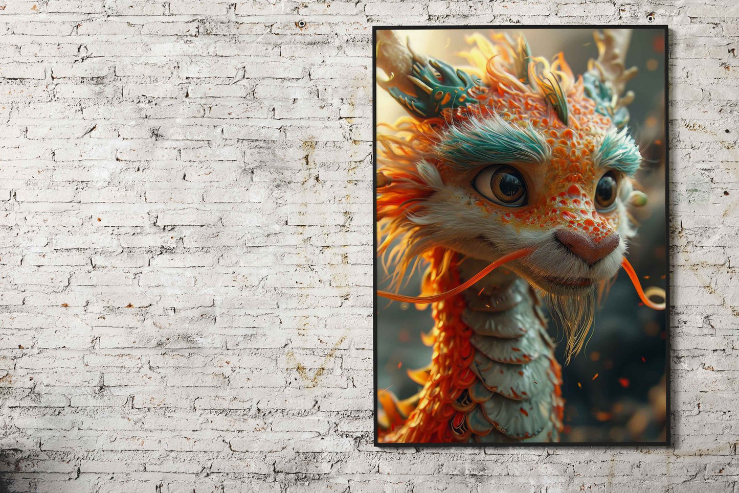 Happy New Year Dragon Asian Style Poster | Wall Art for Home & Office | High-Quality Print