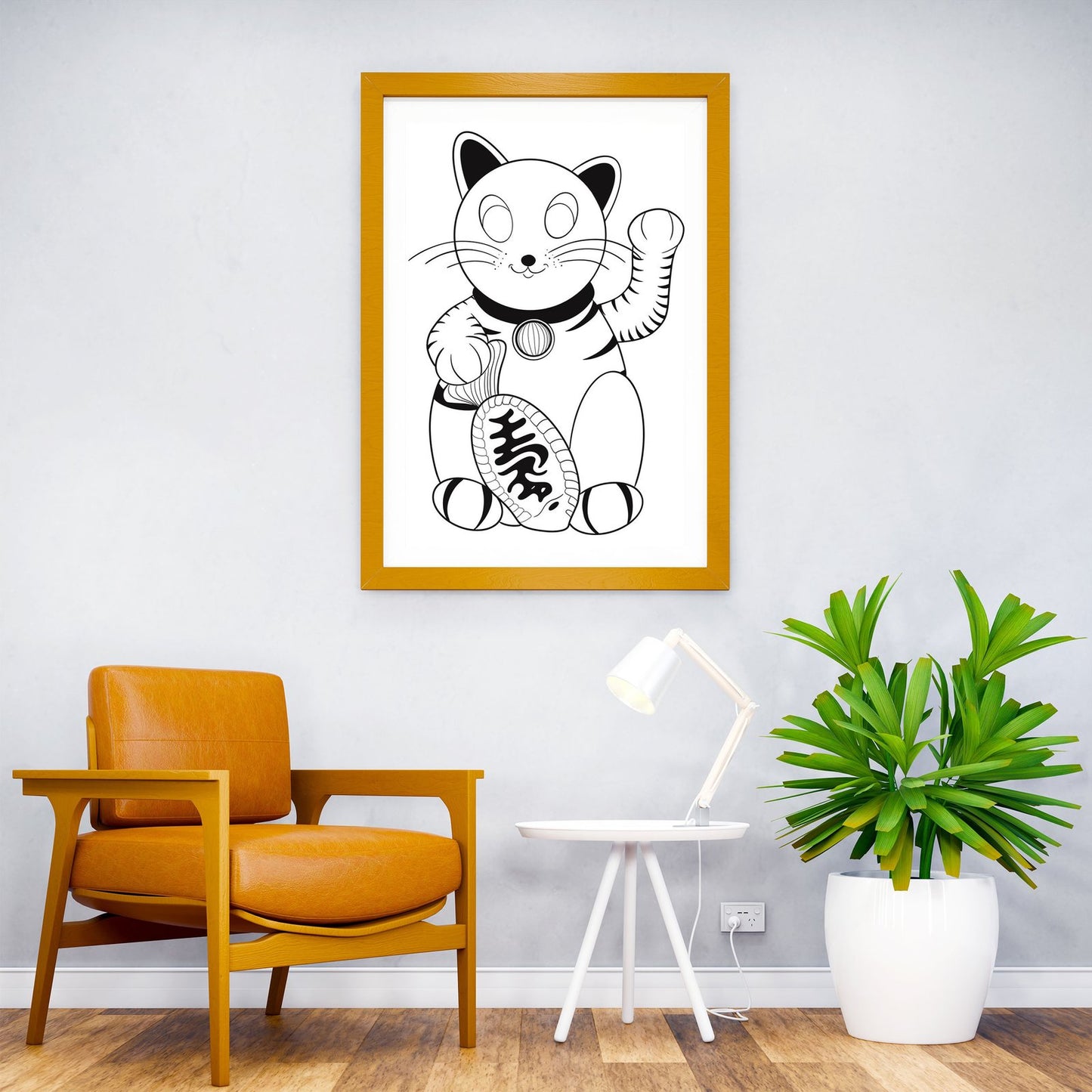 Happy lucky cat Asian Style Poster | Wall Art for Home & Office | High-Quality Print