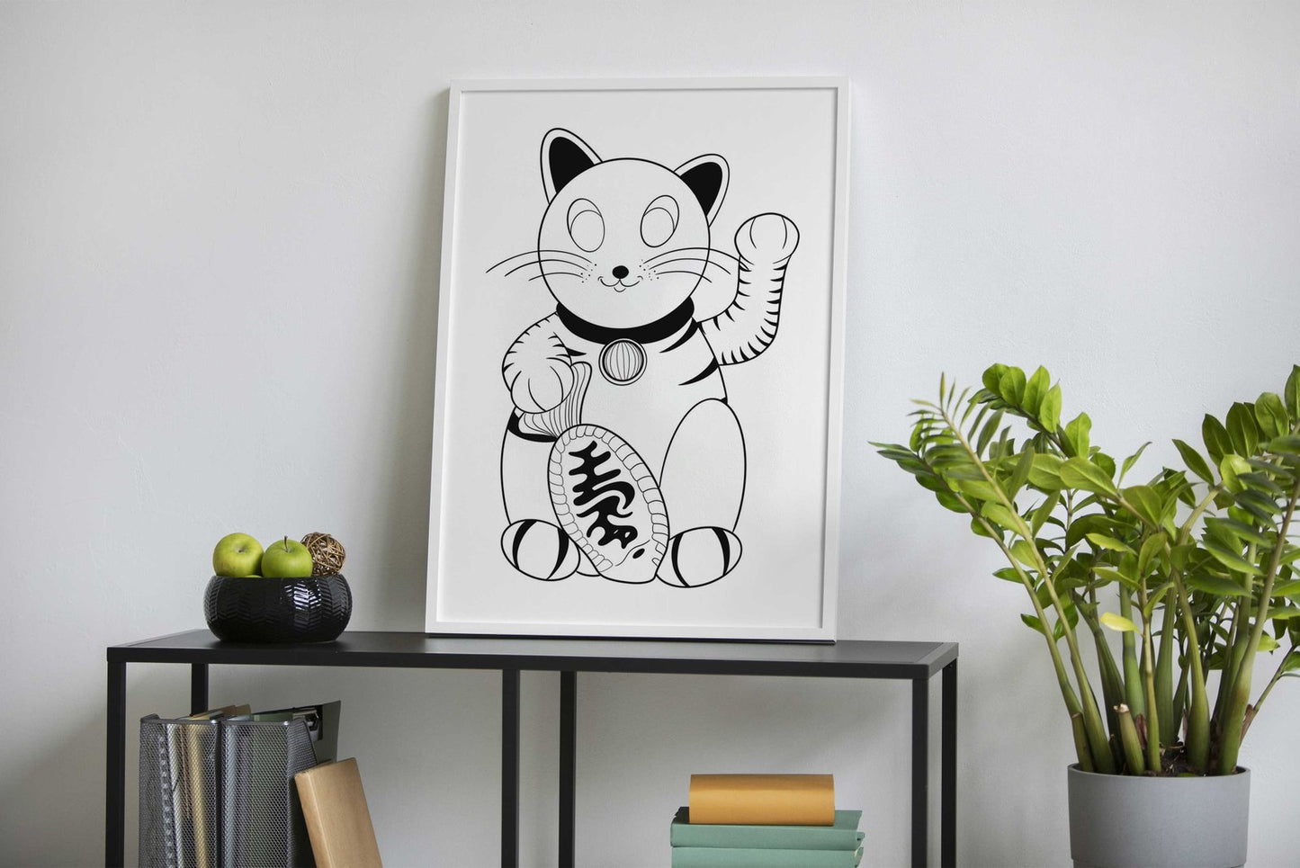 Happy lucky cat Asian Style Poster | Wall Art for Home & Office | High-Quality Print