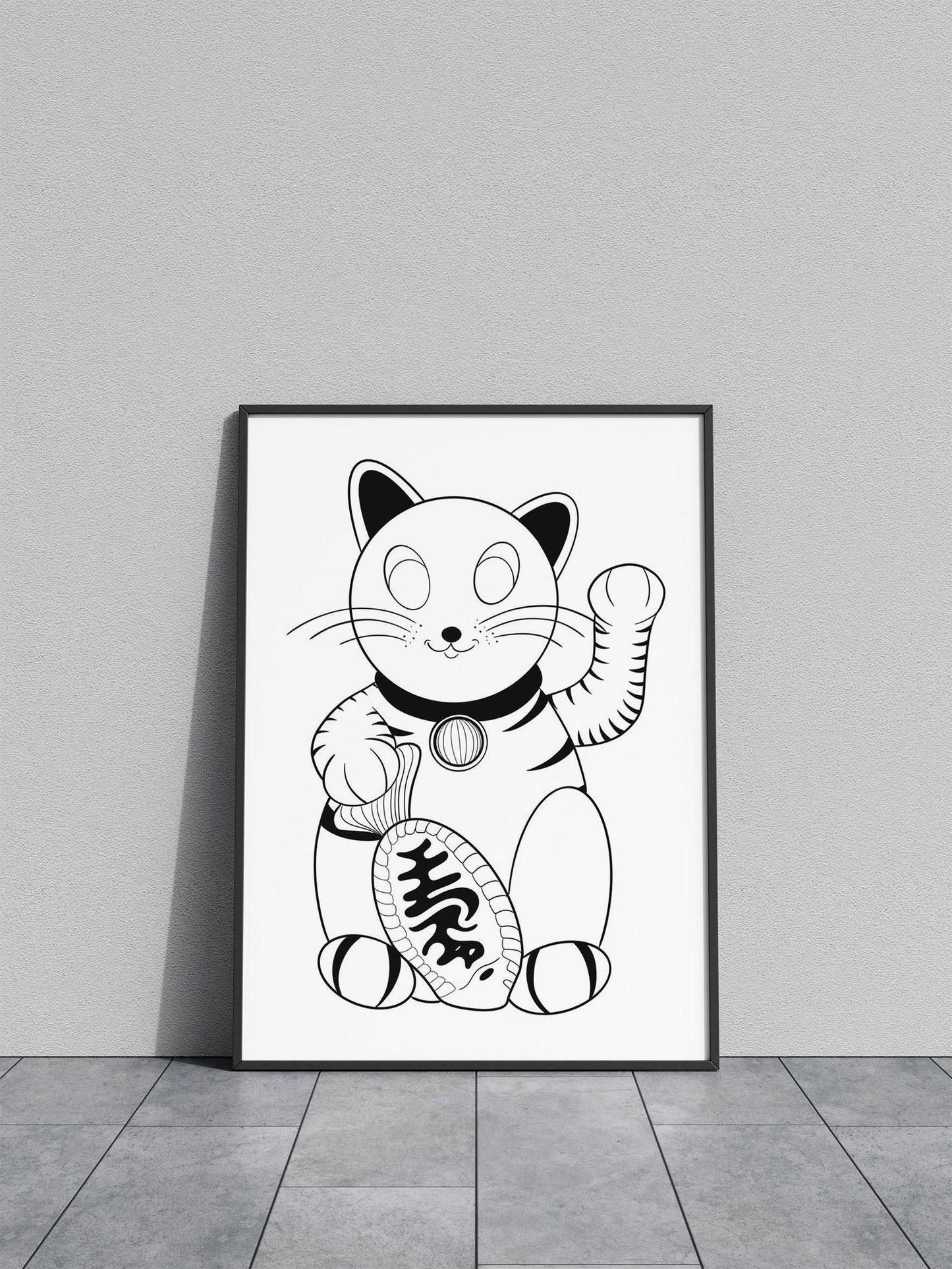 Happy lucky cat Asian Style Poster | Wall Art for Home & Office | High-Quality Print