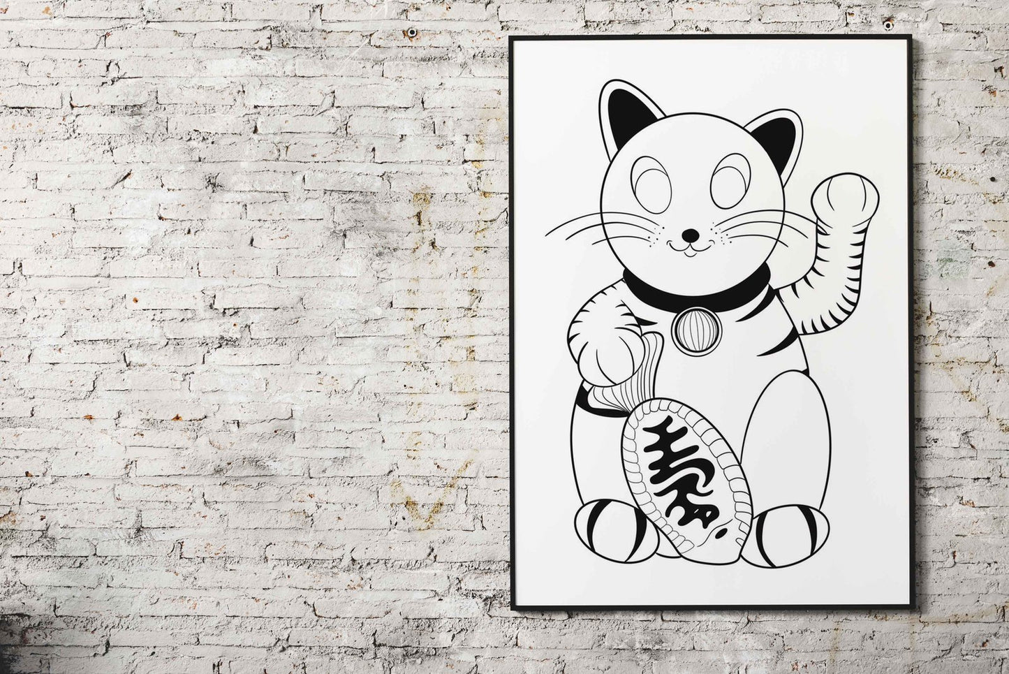 Happy lucky cat Asian Style Poster | Wall Art for Home & Office | High-Quality Print