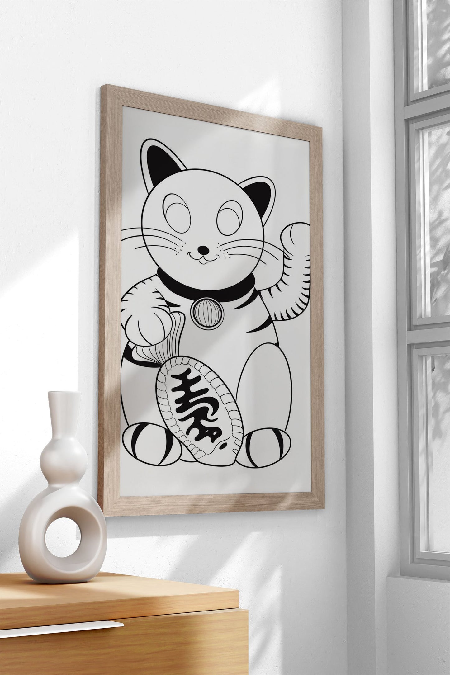 Happy lucky cat Asian Style Poster | Wall Art for Home & Office | High-Quality Print