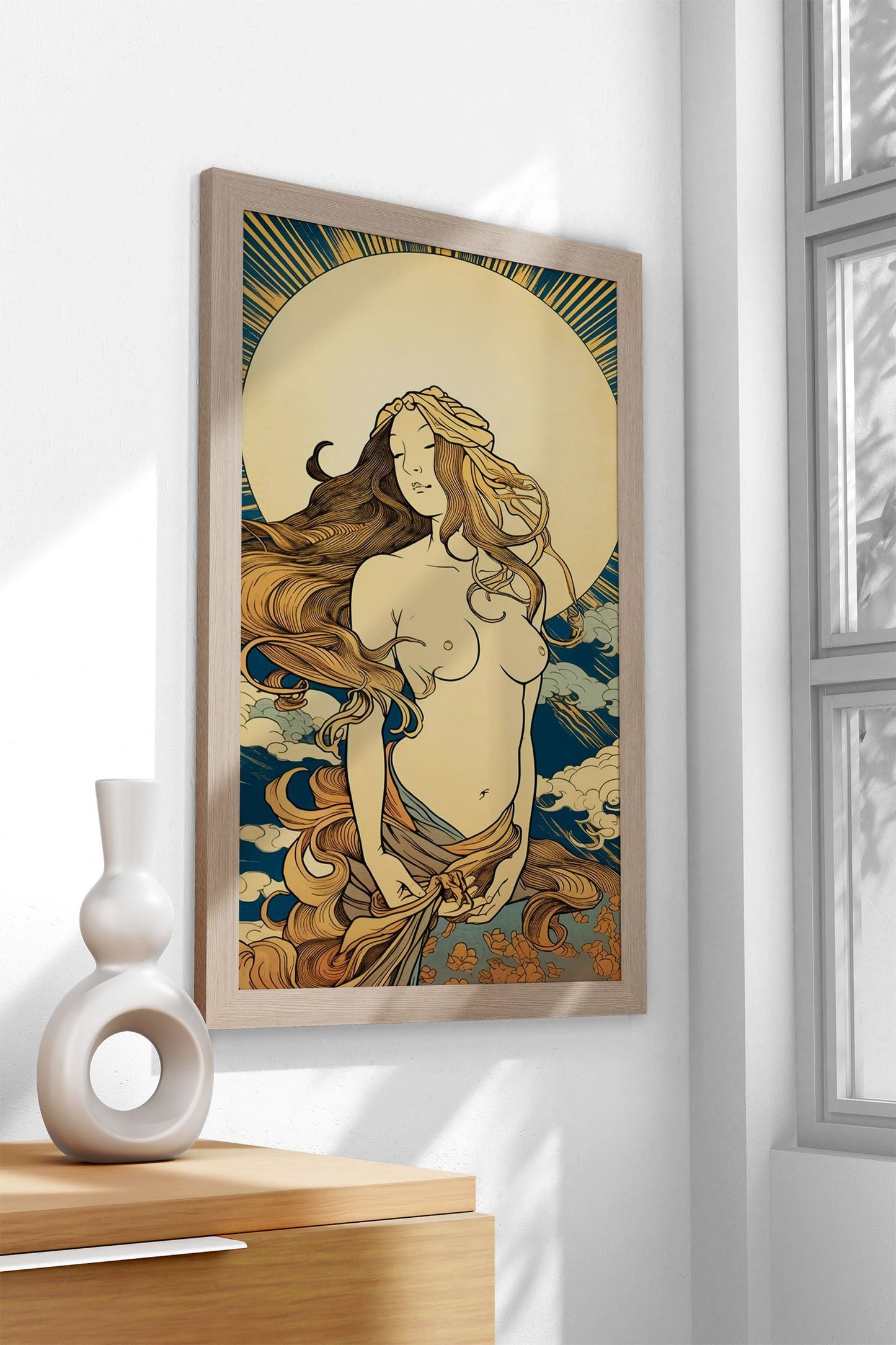 Hathor Goddess Of Beauty Asian Style Poster | Wall Art for Home & Office | High-Quality Print
