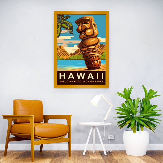 Hawaiian Tiki Statue Asian Style Poster | Wall Art for Home & Office | High-Quality Print - High-Quality Visual Display