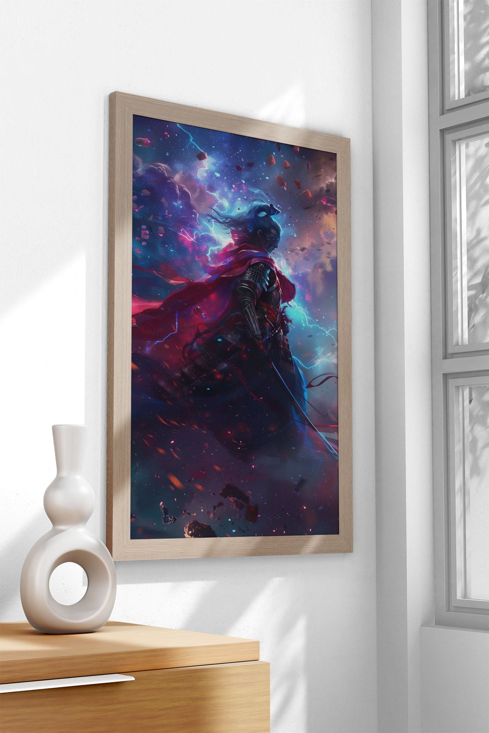 Heavenly Samurai Asian Style Poster | Wall Art for Home & Office | High-Quality Print - High-Quality Visual Display