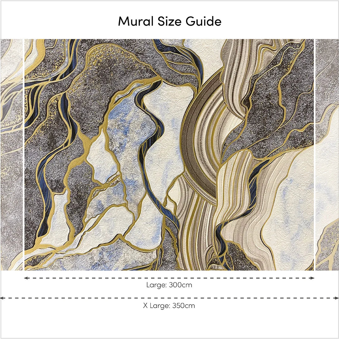 Navy and Gold Hercules Mural - High Quality Wallpaper by Wonderwallsboutique