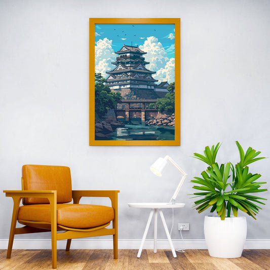 Himeji Castle Pixel Art Asian Style Poster | Wall Art for Home & Office | High-Quality Print - High-Quality Visual Display