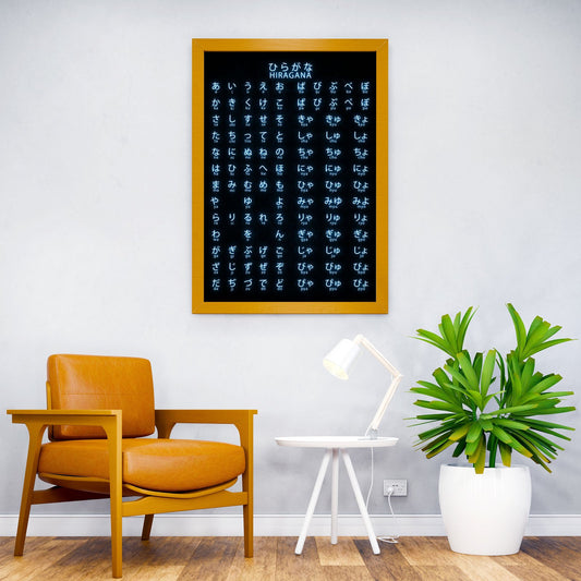 Hiragana Letters Asian Style Poster | Wall Art for Home & Office | High-Quality Print - High-Quality Visual Display