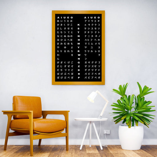 Hirigana Katakani Sheet Asian Style Poster | Wall Art for Home & Office | High-Quality Print - High-Quality Visual Display