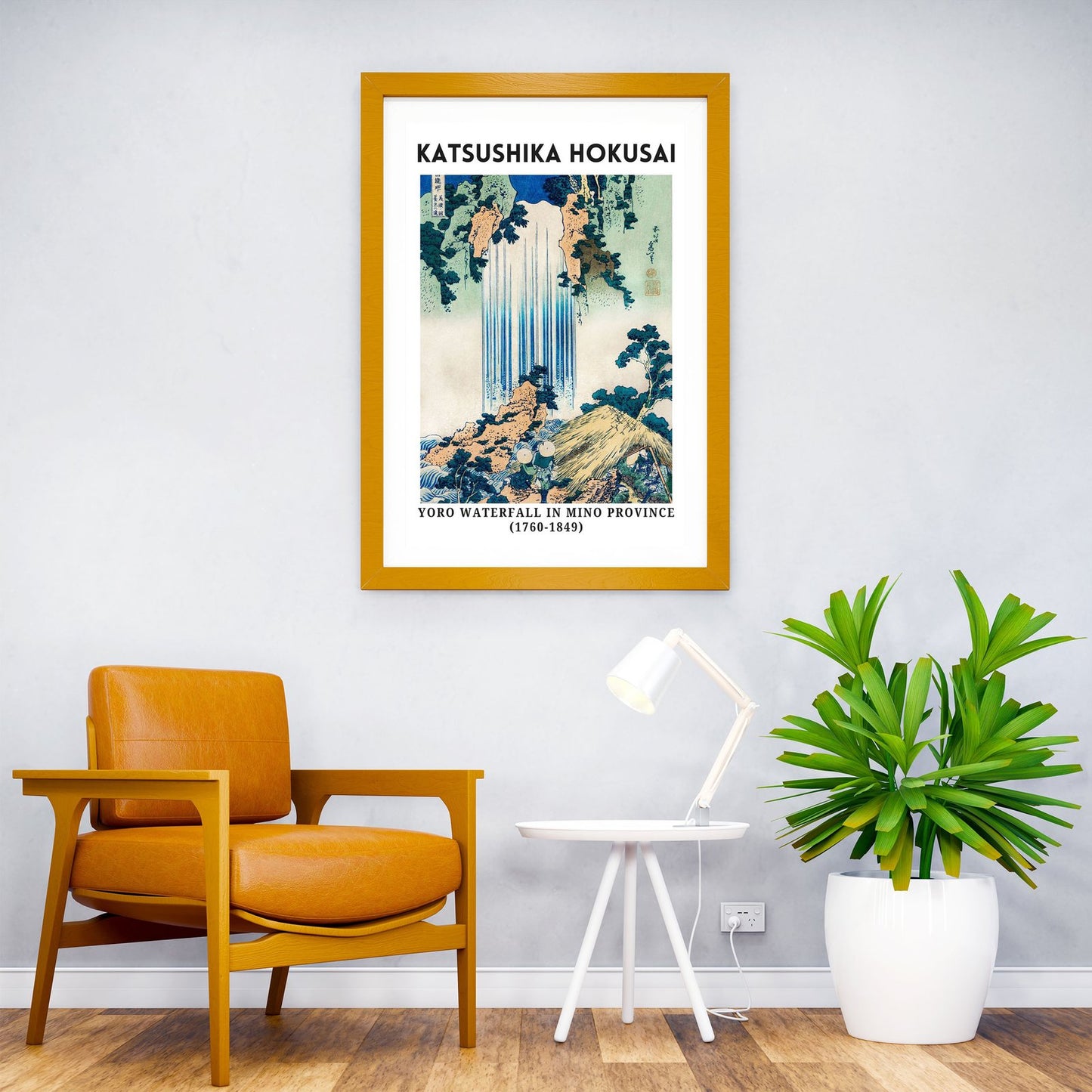 Hokusai Waterfall Asian Style Poster | Wall Art for Home & Office | High-Quality Print - High-Quality Visual Display