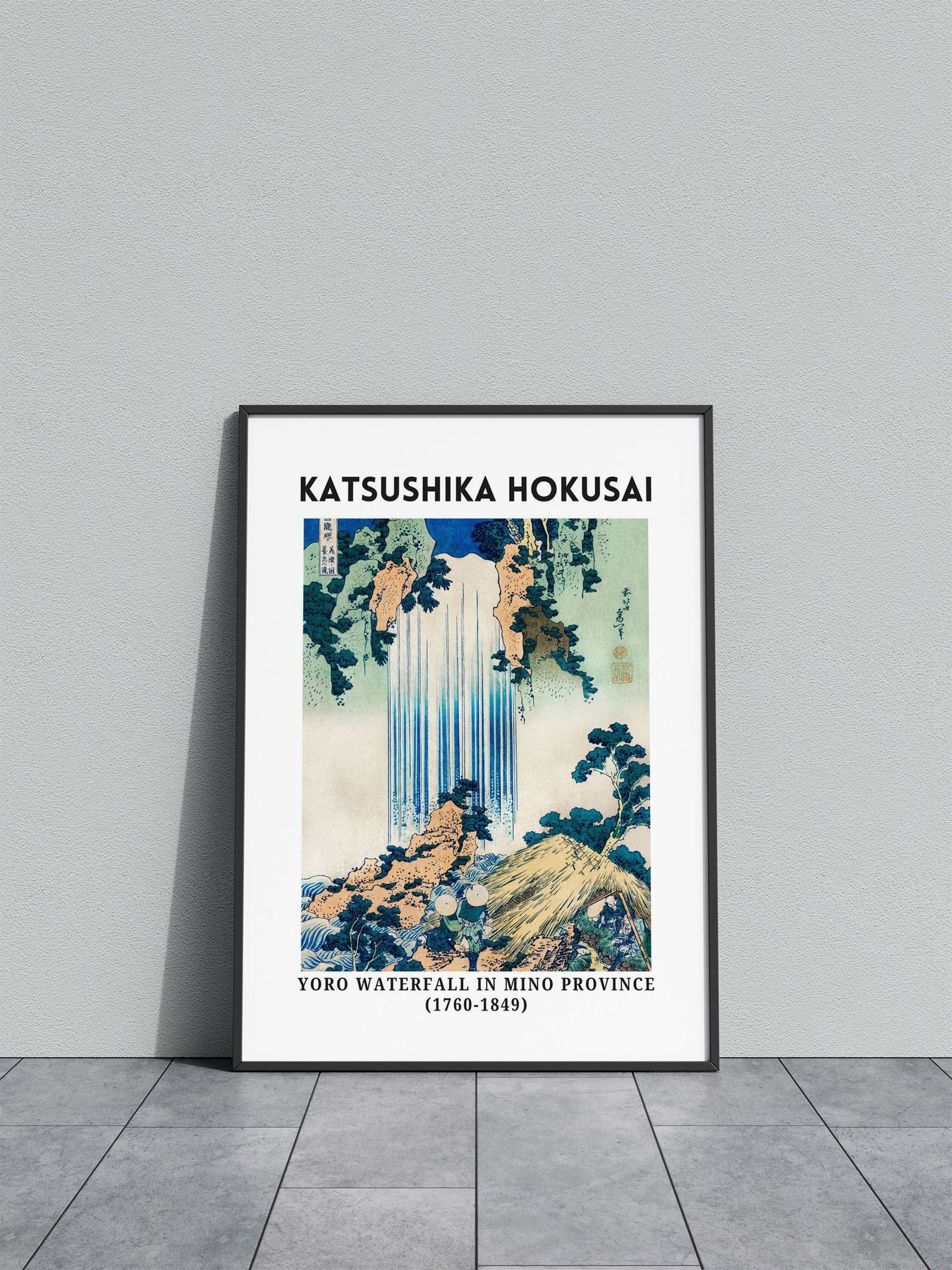 Hokusai Waterfall Asian Style Poster | Wall Art for Home & Office | High-Quality Print - High-Quality Visual Display