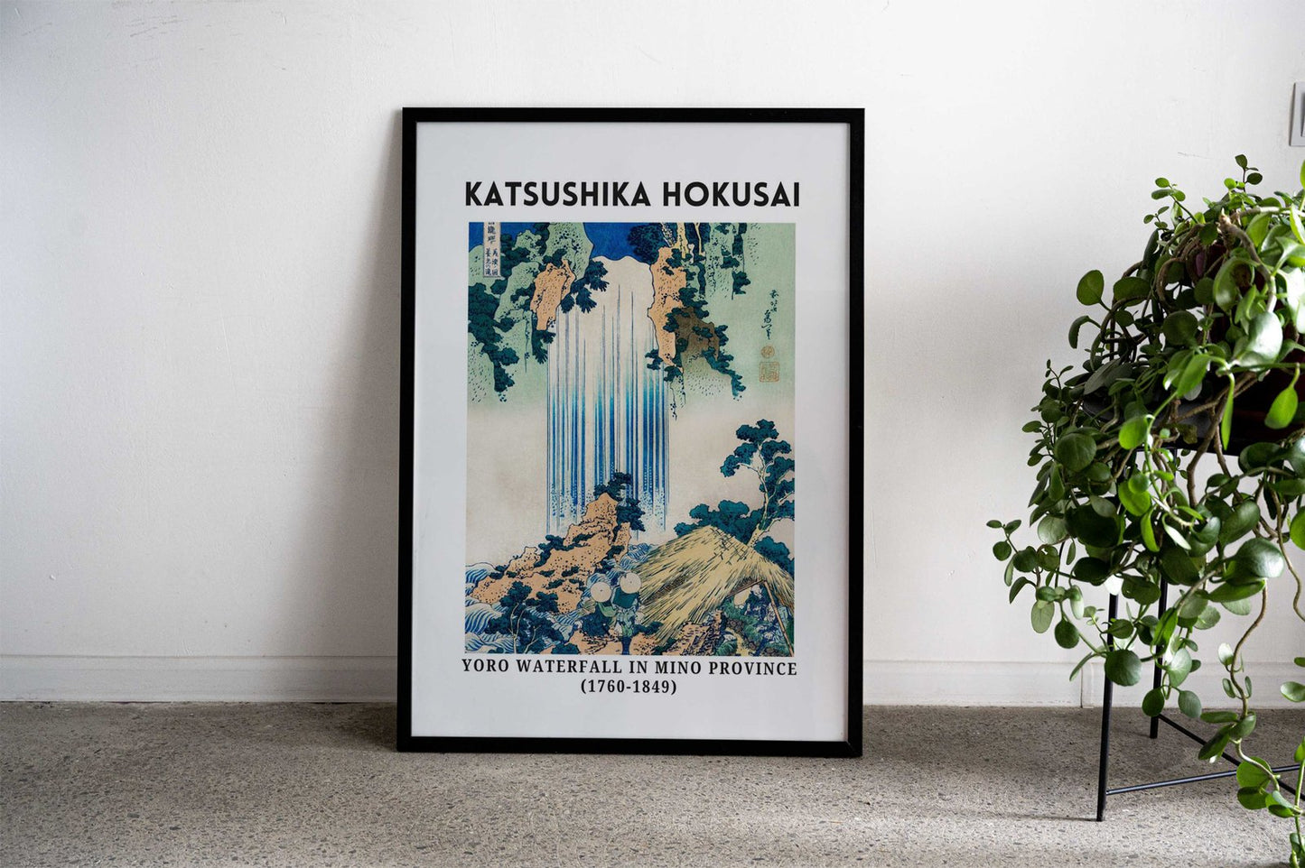 Hokusai Waterfall Asian Style Poster | Wall Art for Home & Office | High-Quality Print - High-Quality Visual Display