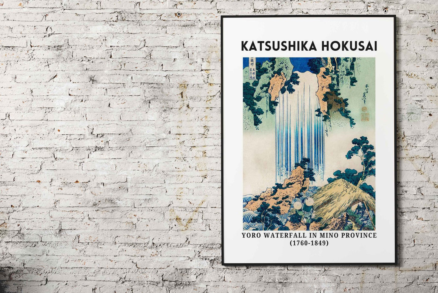 Hokusai Waterfall Asian Style Poster | Wall Art for Home & Office | High-Quality Print - High-Quality Visual Display