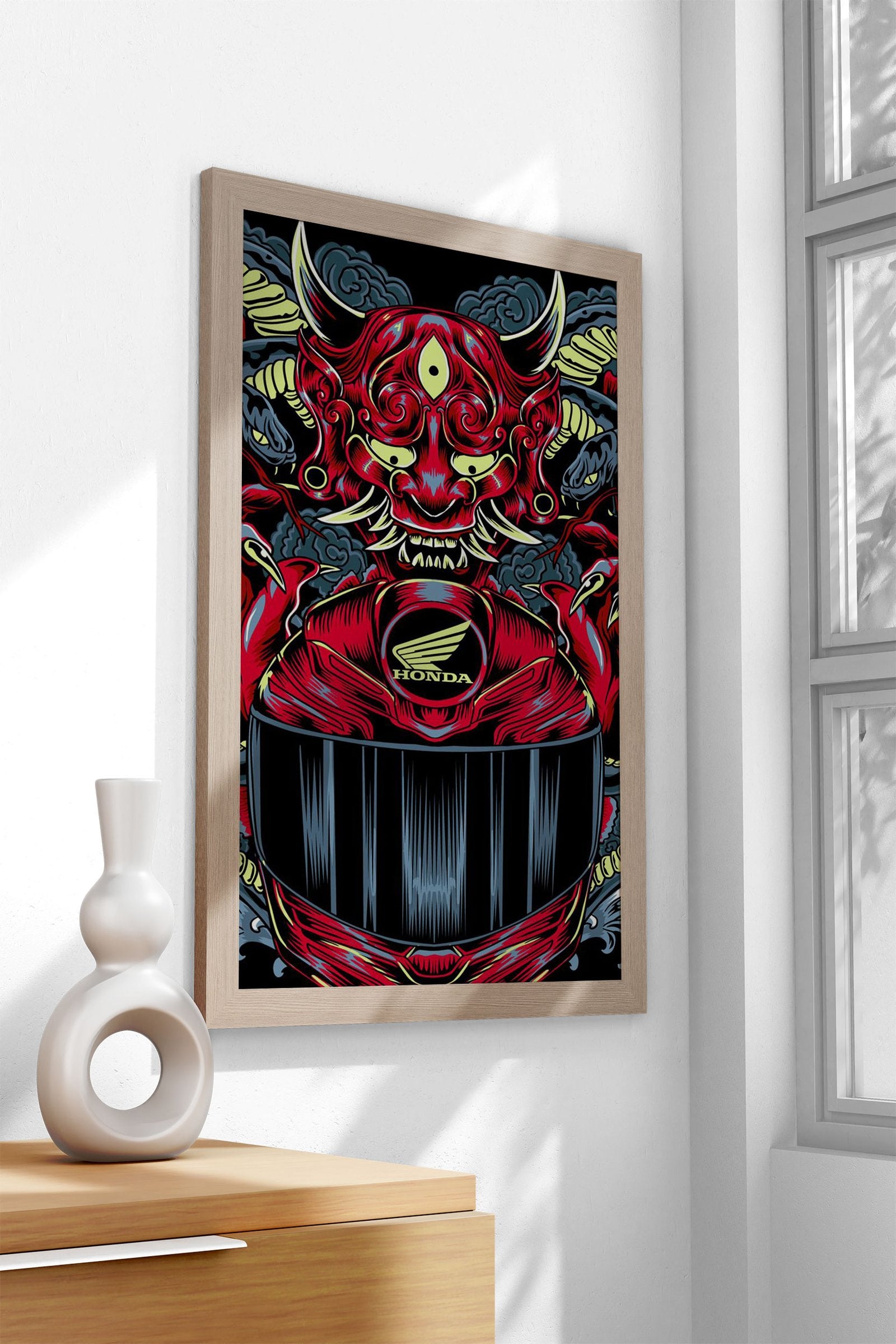 Honda Motorcycle Demon Asian Style Poster | Wall Art for Home & Office | High-Quality Print - High-Quality Visual Display