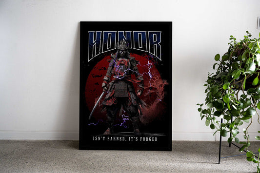 Honor Samurai Asian Style Poster | Wall Art for Home & Office | High-Quality Print - High-Quality Visual Display