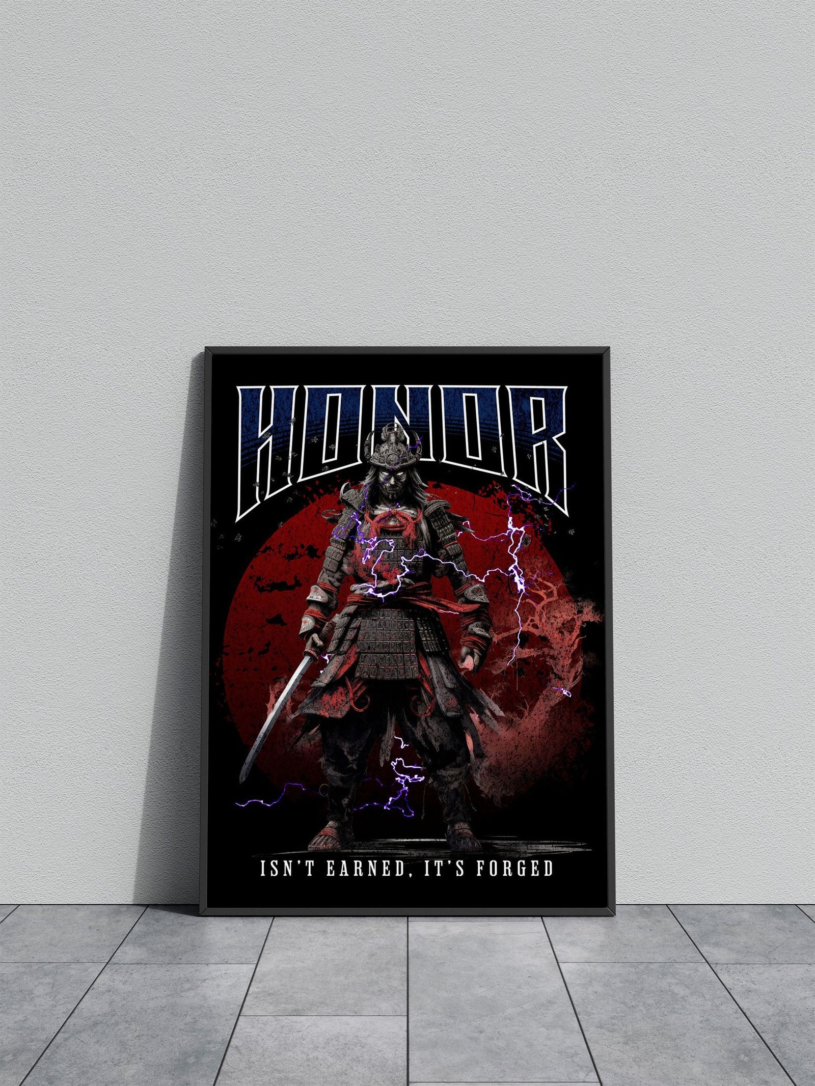 Honor Samurai Asian Style Poster | Wall Art for Home & Office | High-Quality Print - High-Quality Visual Display