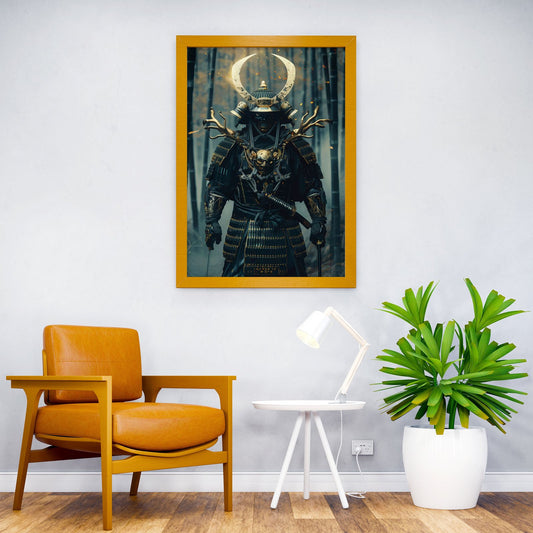 Horned Samurai Asian Style Poster | Wall Art for Home & Office | High-Quality Print - High-Quality Visual Display