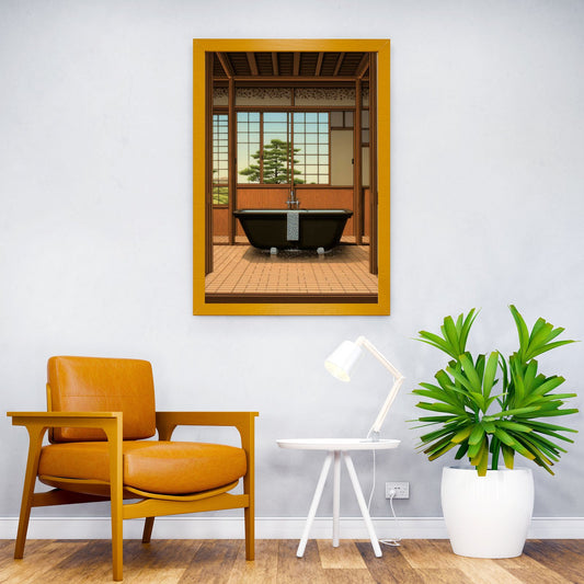 House Japanese Painting Asian Style Poster | Wall Art for Home & Office | High-Quality Print - High-Quality Visual Display