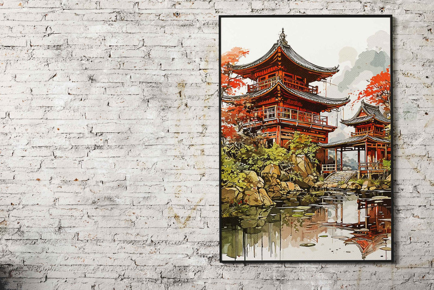 House in Japan Asian Style Poster | Wall Art for Home & Office | High-Quality Print