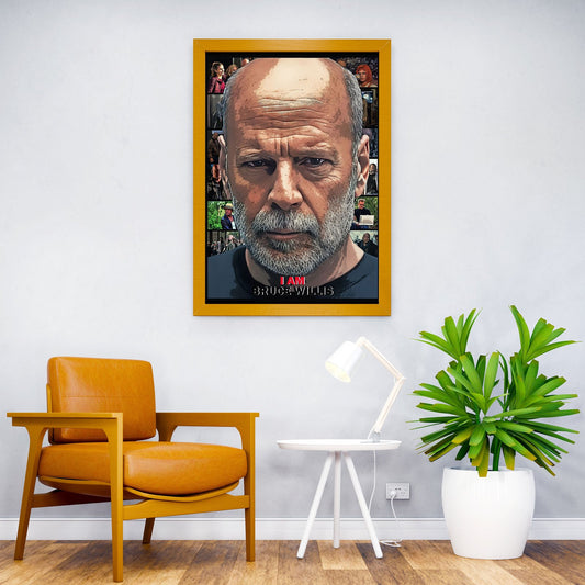 I am Bruce Willis Asian Style Poster | Wall Art for Home & Office | High-Quality Print - High-Quality Visual Display
