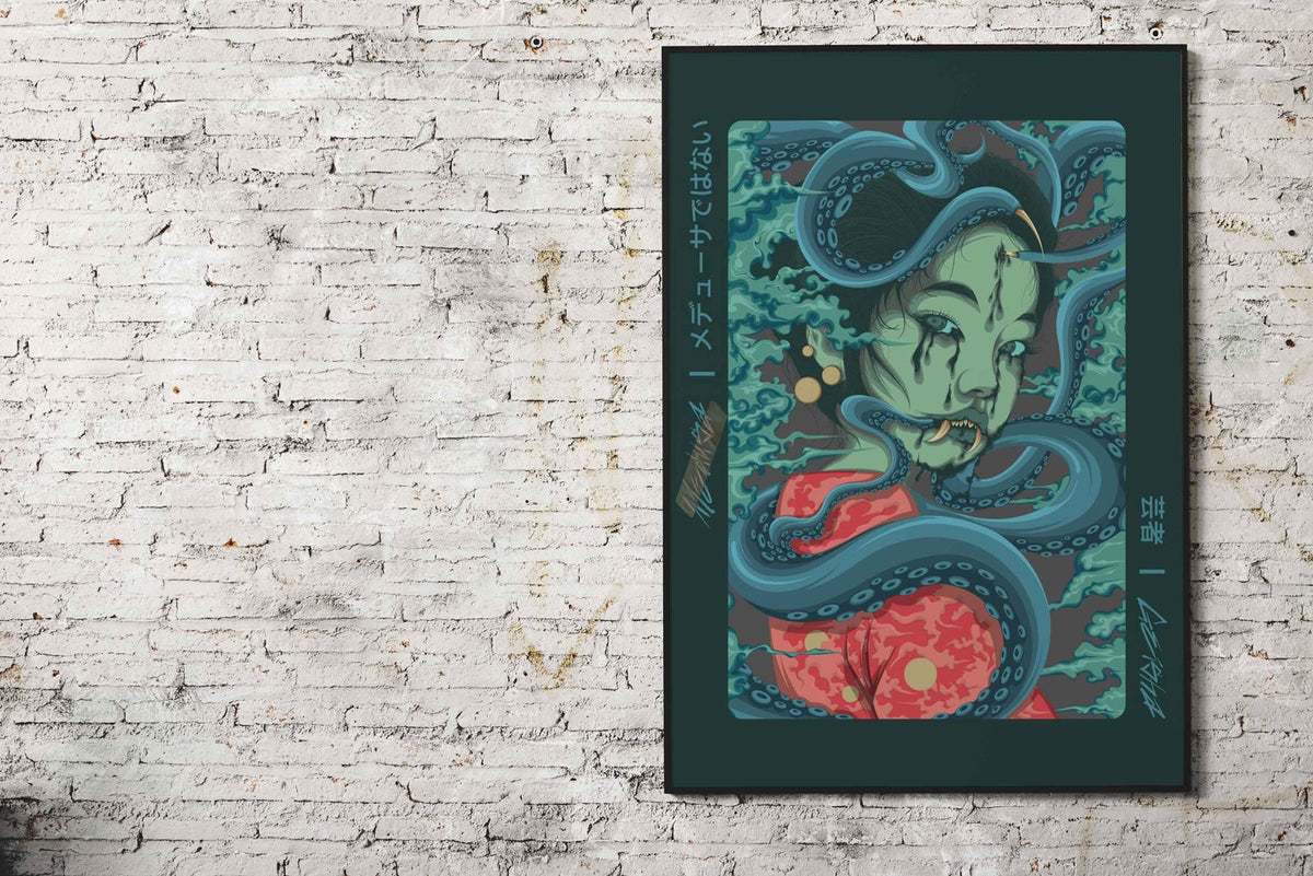 I am Geisha NOT Medusa Asian Style Poster | Wall Art for Home & Office | High-Quality Print - High-Quality Visual Display