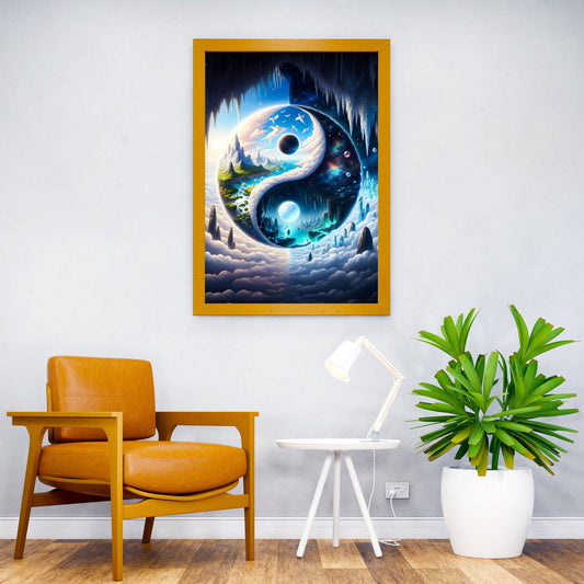 Iceland Yin and Yang Asian Style Poster | Wall Art for Home & Office | High-Quality Print - High-Quality Visual Display