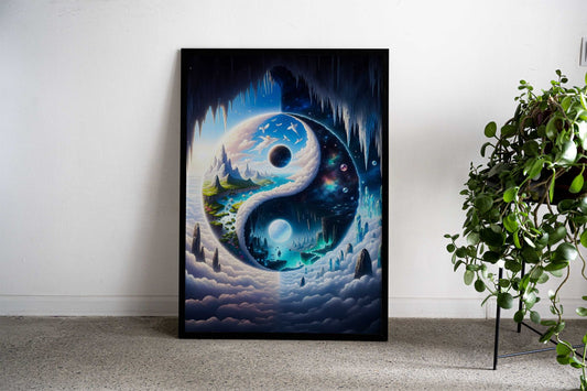 Iceland Yin and Yang Asian Style Poster | Wall Art for Home & Office | High-Quality Print - High-Quality Visual Display