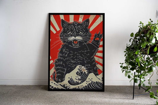 Iconic Cat Of Japan Asian Style Poster | Wall Art for Home & Office | High-Quality Print - High-Quality Visual Display