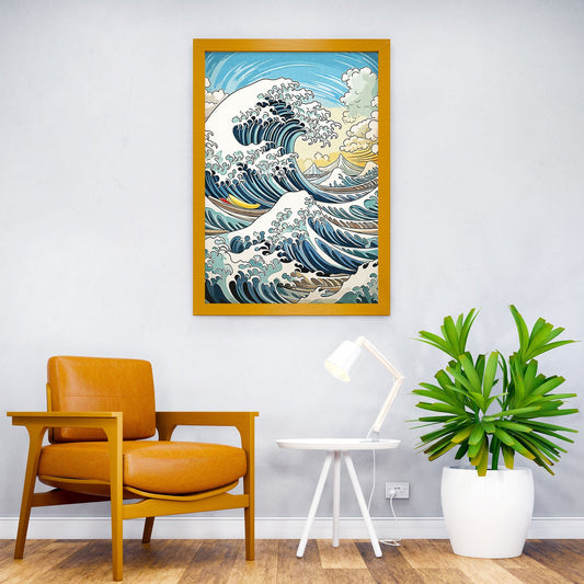 Iconic Waves Of Japan Asian Style Poster | Wall Art for Home & Office | High-Quality Print - High-Quality Visual Display