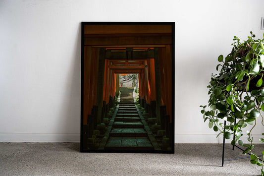 Inari Fushimi Kyoto Torii Gate Asian Style Poster | Wall Art for Home & Office | High-Quality Print - High-Quality Visual Display