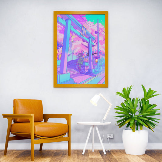 Inari Hanami Asian Style Poster | Wall Art for Home & Office | High-Quality Print - High-Quality Visual Display