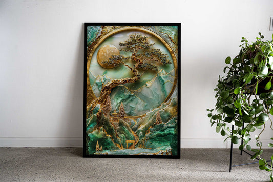 Inari's Sacred Grove Kintsugi Art Asian Style Poster | Wall Art for Home & Office | High-Quality Print - High-Quality Visual Display
