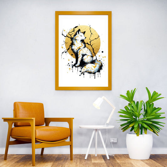 Ink Kitsune Asian Style Poster | Wall Art for Home & Office | High-Quality Print - High-Quality Visual Display