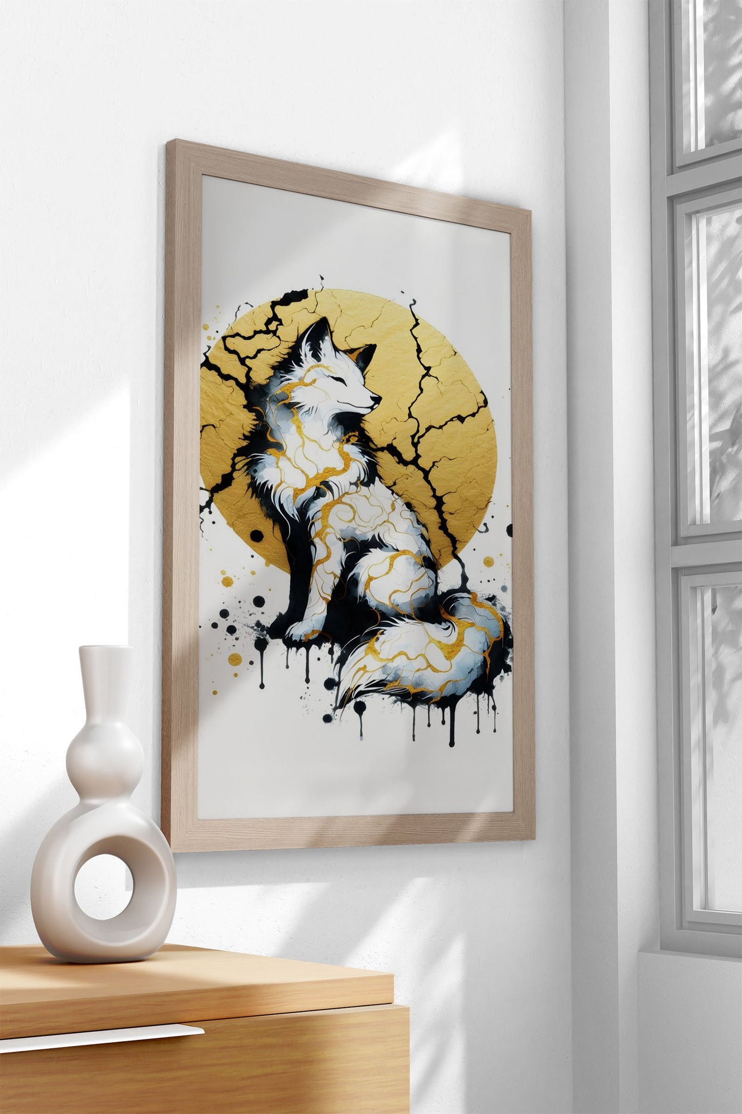 Ink Kitsune Asian Style Poster | Wall Art for Home & Office | High-Quality Print