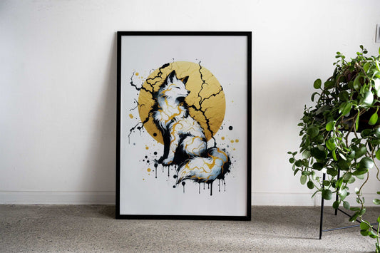 Ink Kitsune Asian Style Poster | Wall Art for Home & Office | High-Quality Print - High-Quality Visual Display