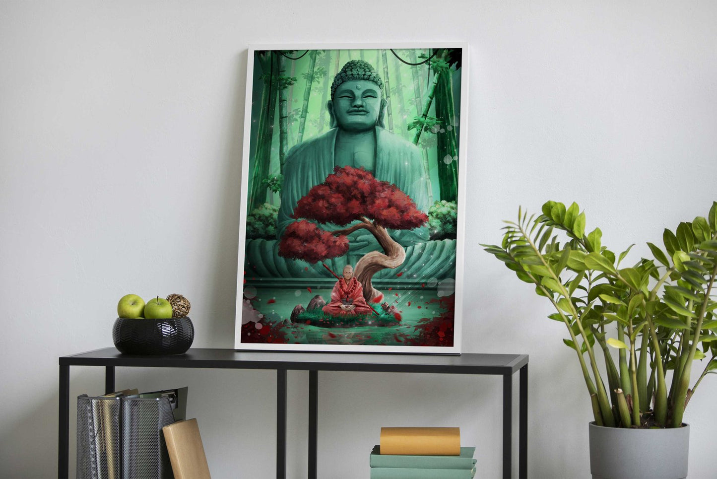 Inner Peace - Buddha and Monk Meditation Asian Style Poster | Wall Art for Home & Office | High-Quality Print