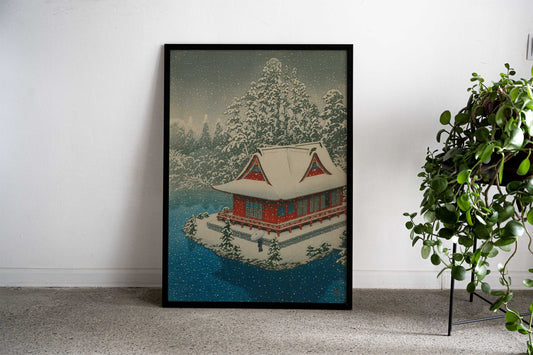 Inokashira in Snow Asian Style Poster | Wall Art for Home & Office | High-Quality Print - High-Quality Visual Display