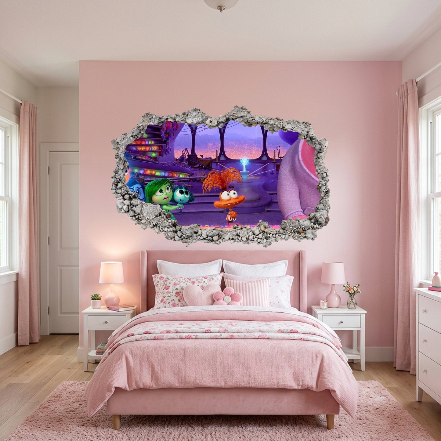 Inside Out 2 Disney Pixar 3D Effect Sticker Nursery Wall Art 325