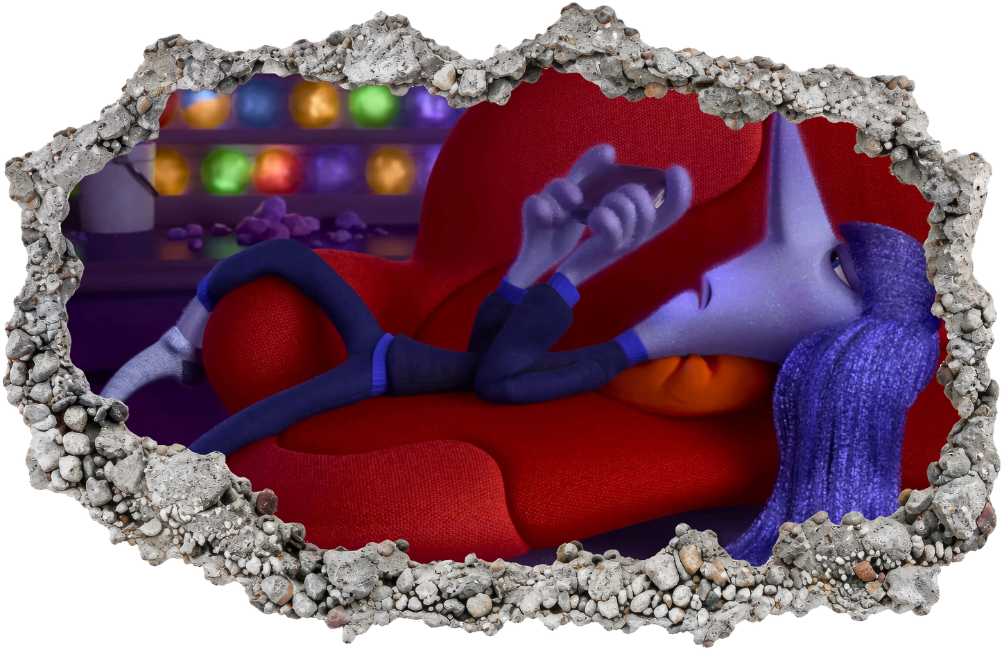 Inside Out 2 Disney Pixar Nursery Wall Art 3D Smashed Wall Decal 323
