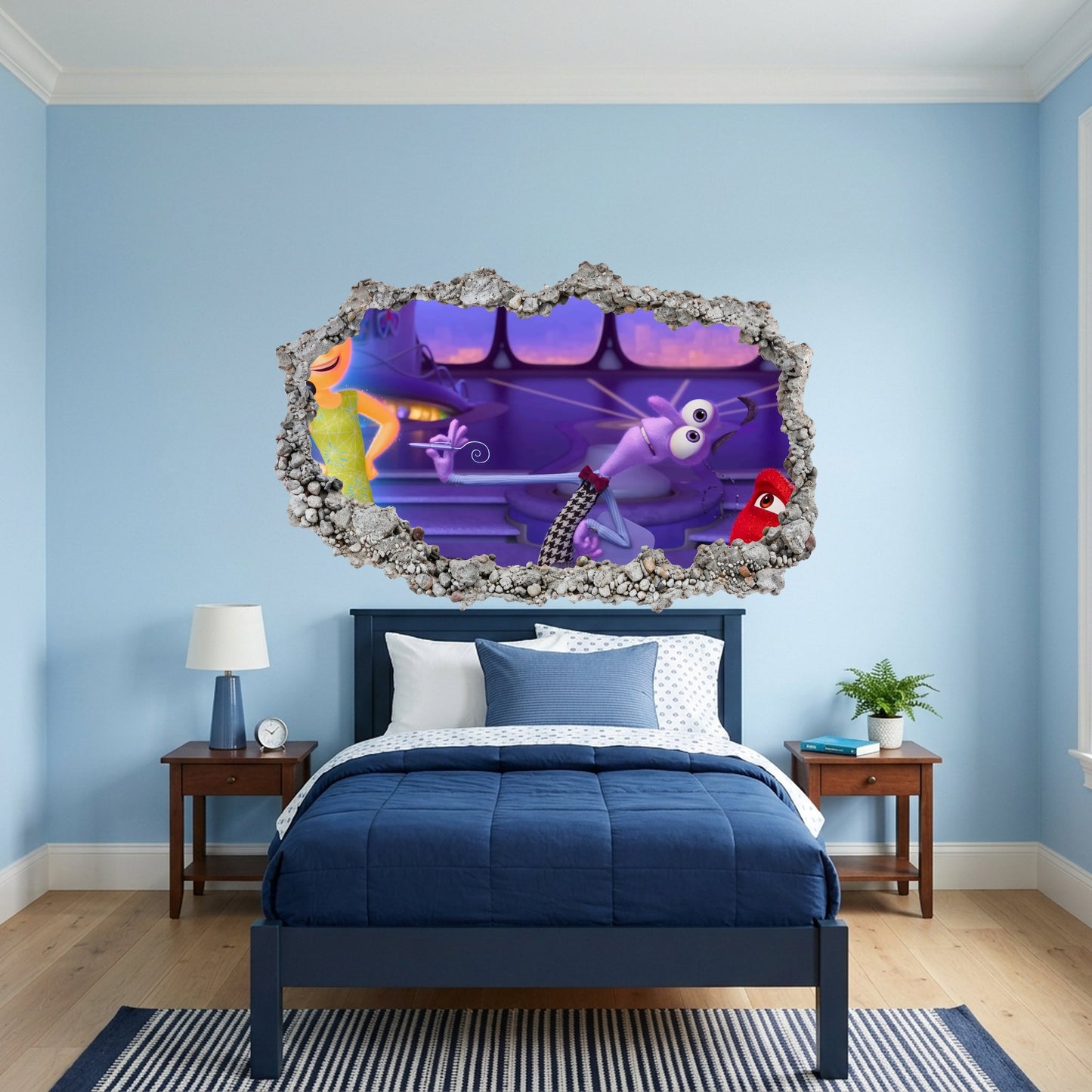 Inside Out 2 Disney Pixar Playroom Art Decal 3D Smashed Wall Decal 294