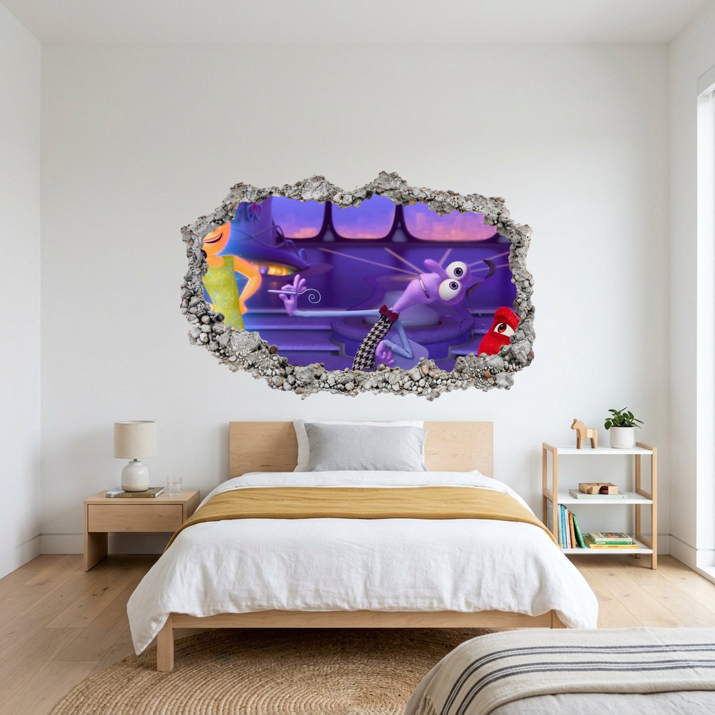 Inside Out 2 Disney Pixar Playroom Art Decal 3D Smashed Wall Decal 294