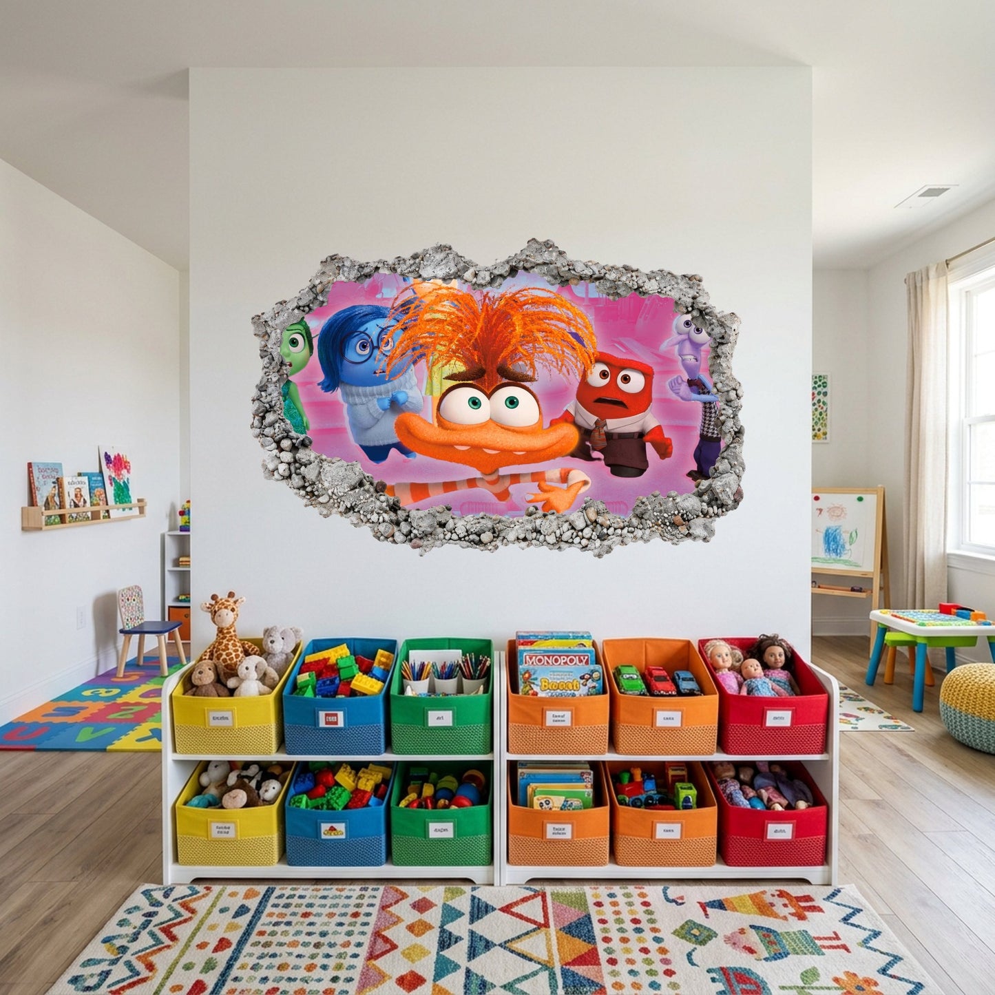 Inside Out 2 Disney Pixar Smashed Brick Decal 3D Smashed Wall Decal 292